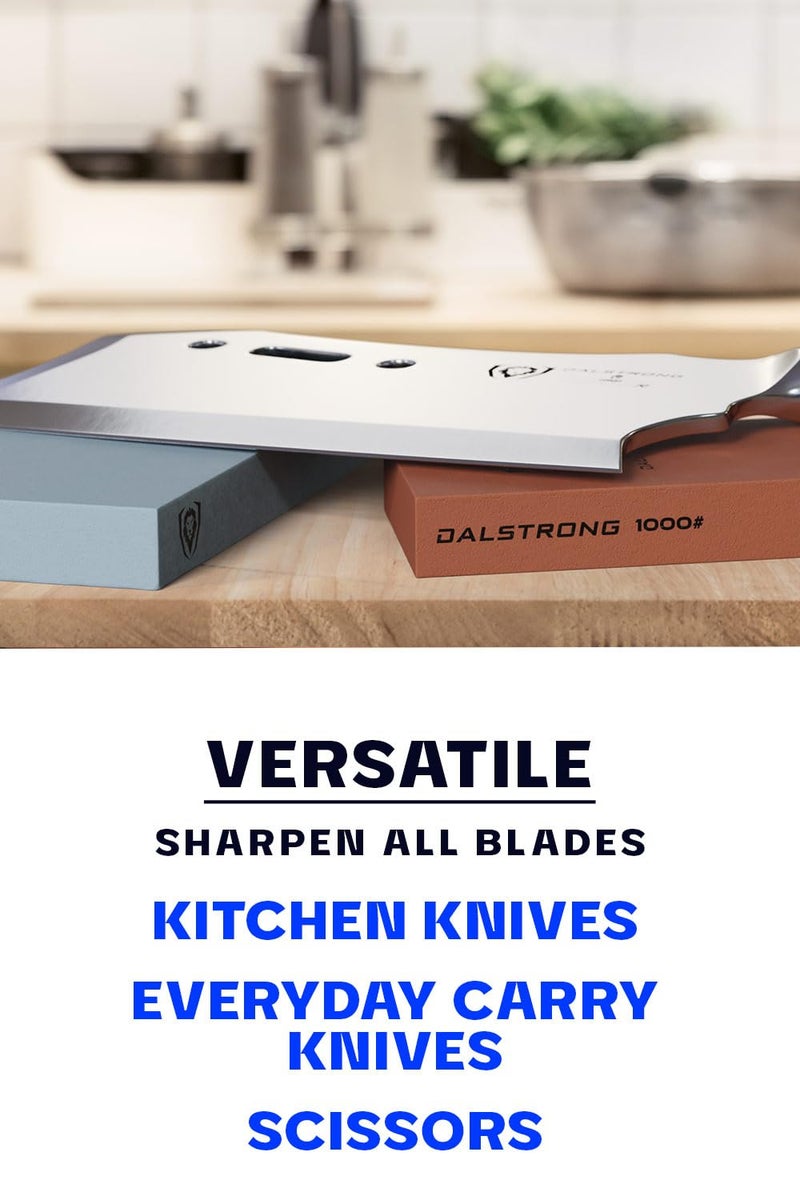 Dalstrong Premium Whetstone Kit-#1000/#400 Knife Sharpening Kit-Gift Extra Large Grit Stones-Top-Grade Corundum-Thick Knife Sharpening Stone-Whetstone Set Knife Sharpener-Ultra-Durable - Image 4